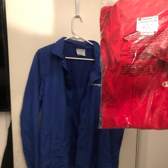 champion coach jacket red